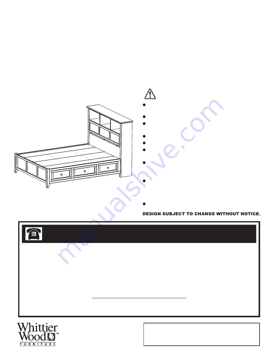 Whittier Wood Furniture McKenzi 1365AFCAF Скачать руководство пользователя страница 1