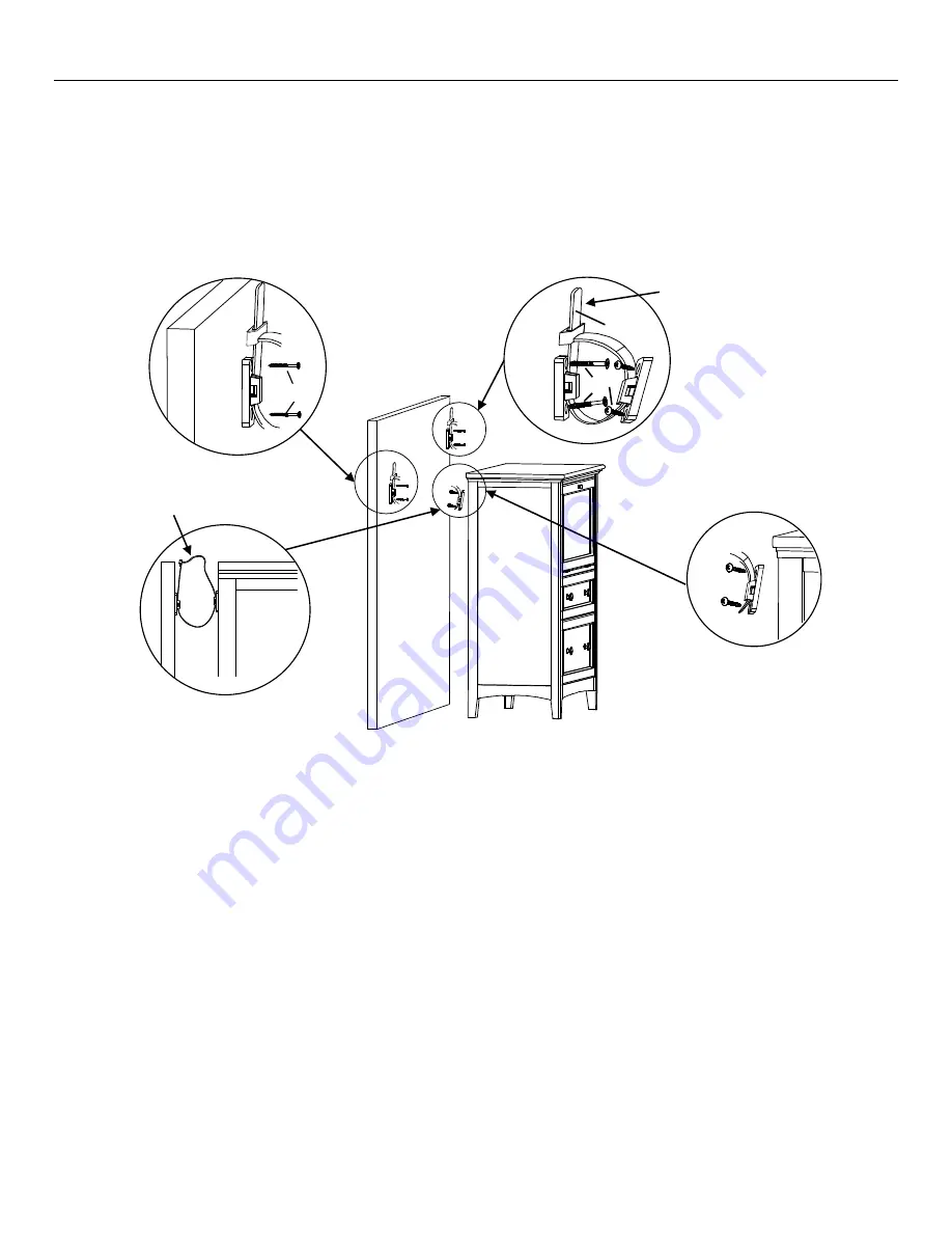 Whittier Wood Furniture McKenzie 1123AFGACb Скачать руководство пользователя страница 6