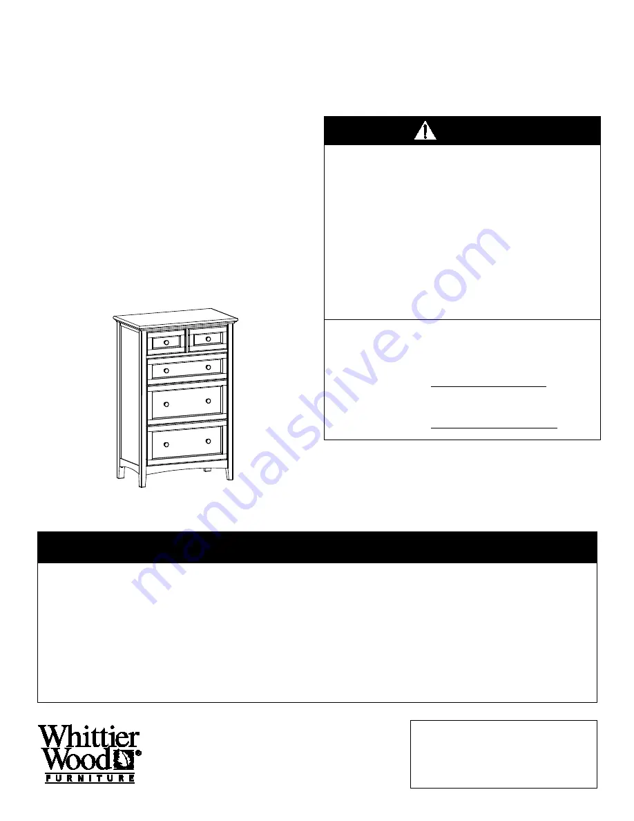 Whittier Wood Furniture McKenzie 1129GACe Скачать руководство пользователя страница 1