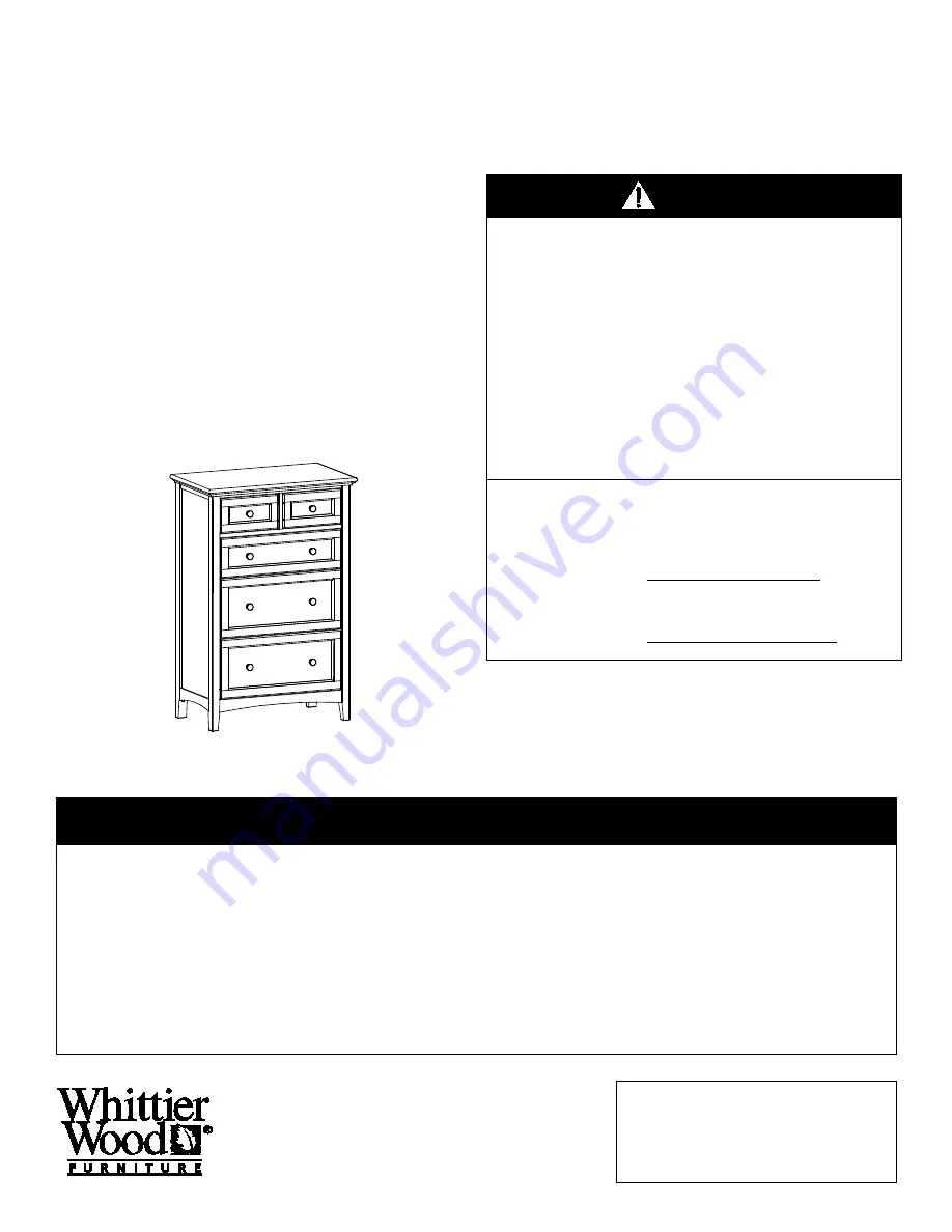 Whittier Wood Furniture McKenzie 1129GACf Скачать руководство пользователя страница 1