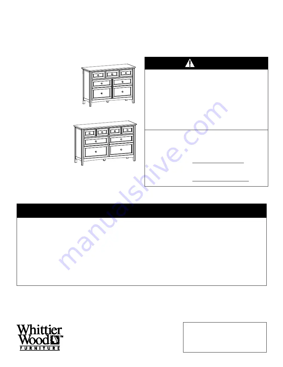 Whittier Wood Furniture McKenzie 1130GACf Скачать руководство пользователя страница 1