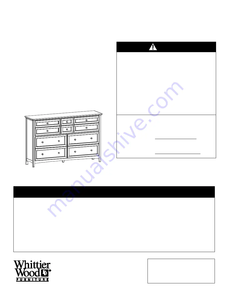 Whittier Wood Furniture McKenzie 1183CAFg Скачать руководство пользователя страница 1