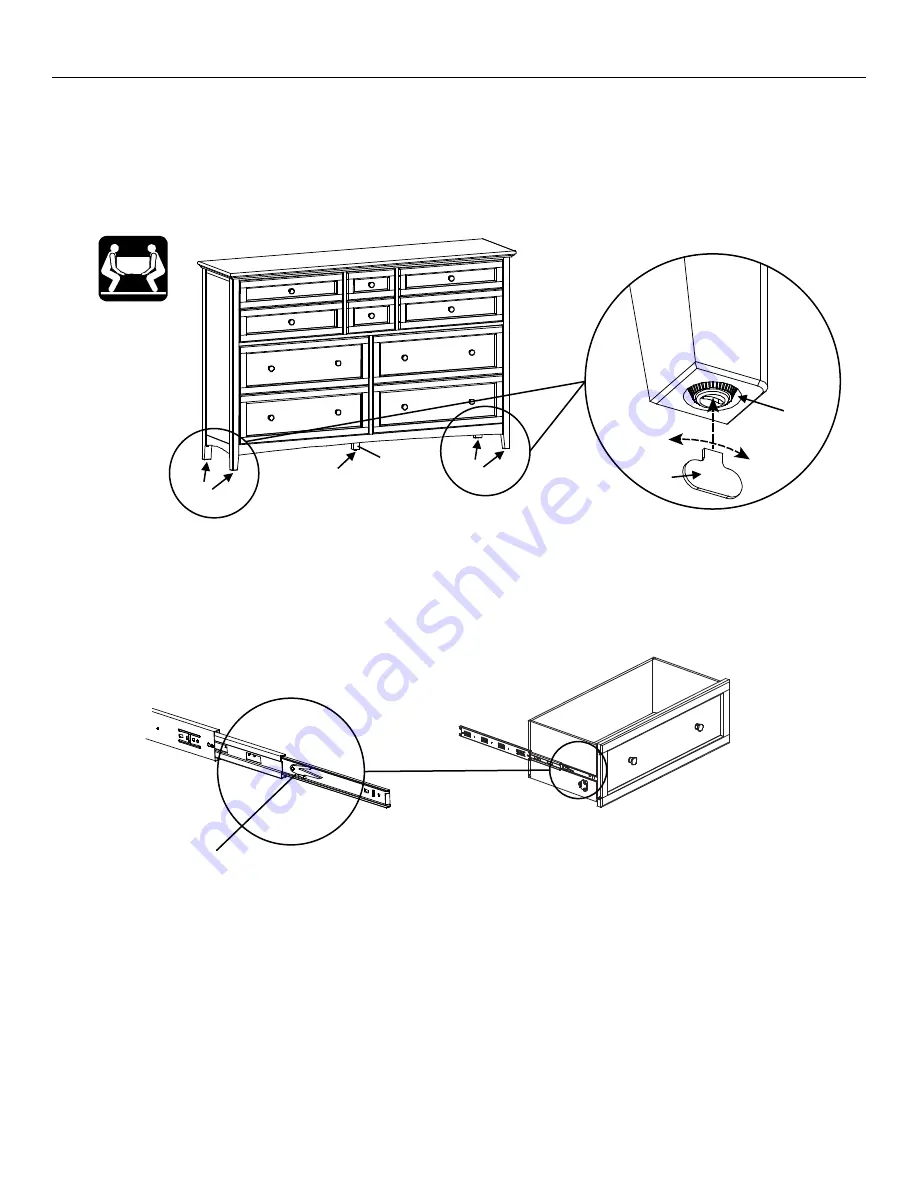 Whittier Wood Furniture McKenzie 1183CAFg Assembly Instructions Manual Download Page 5