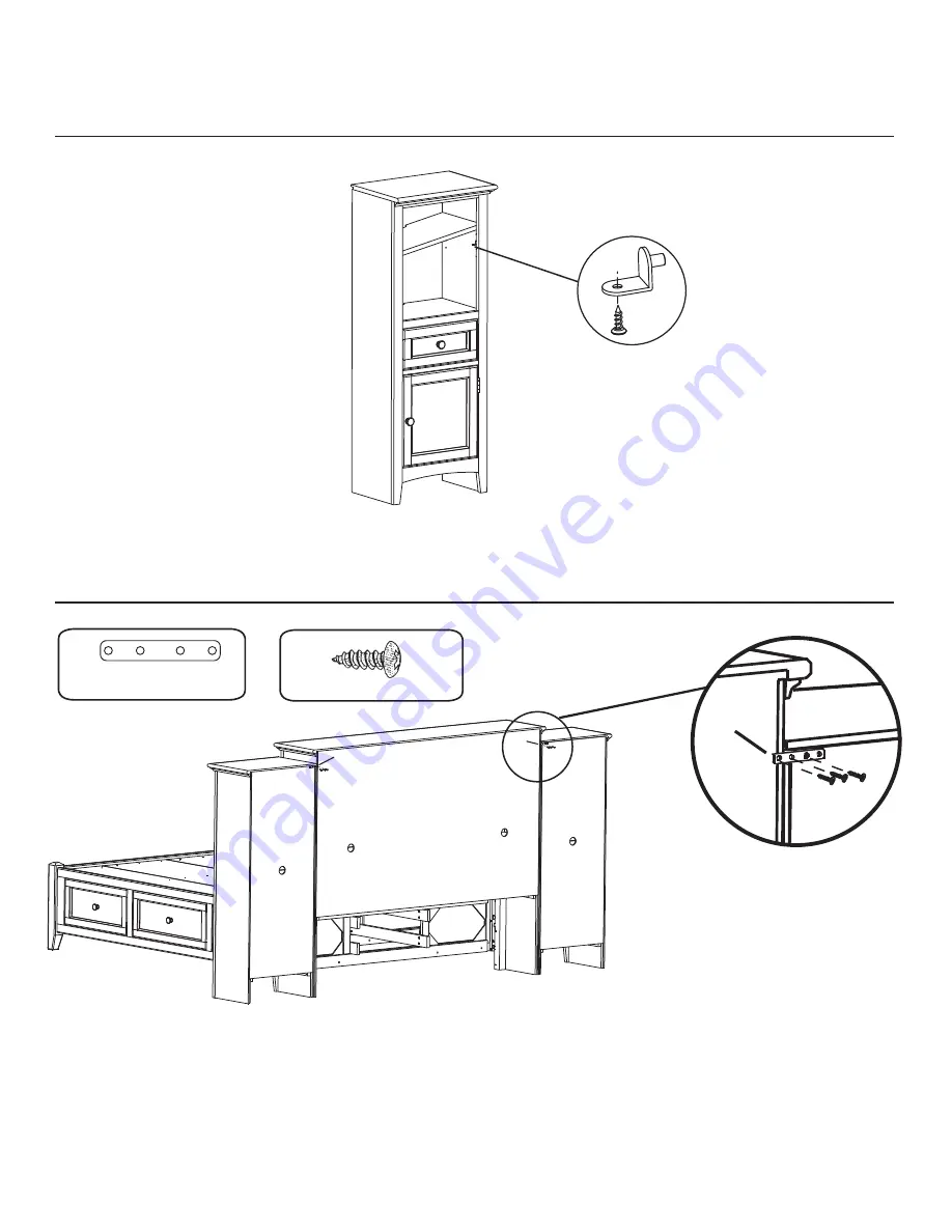 Whittier Wood Furniture McKenzie 1374AFGAC Скачать руководство пользователя страница 3