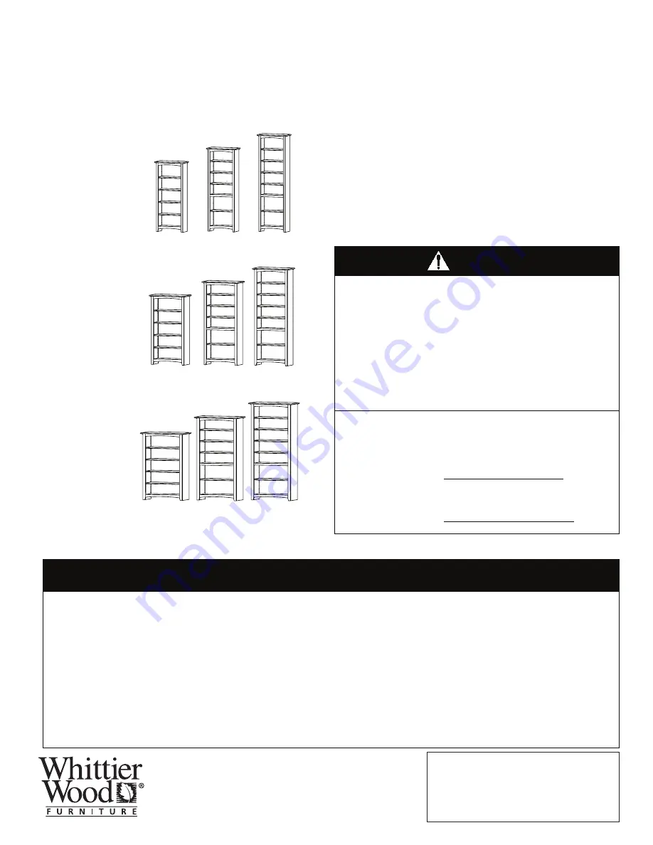 Whittier Wood Furniture McKenzie 1523b Скачать руководство пользователя страница 1