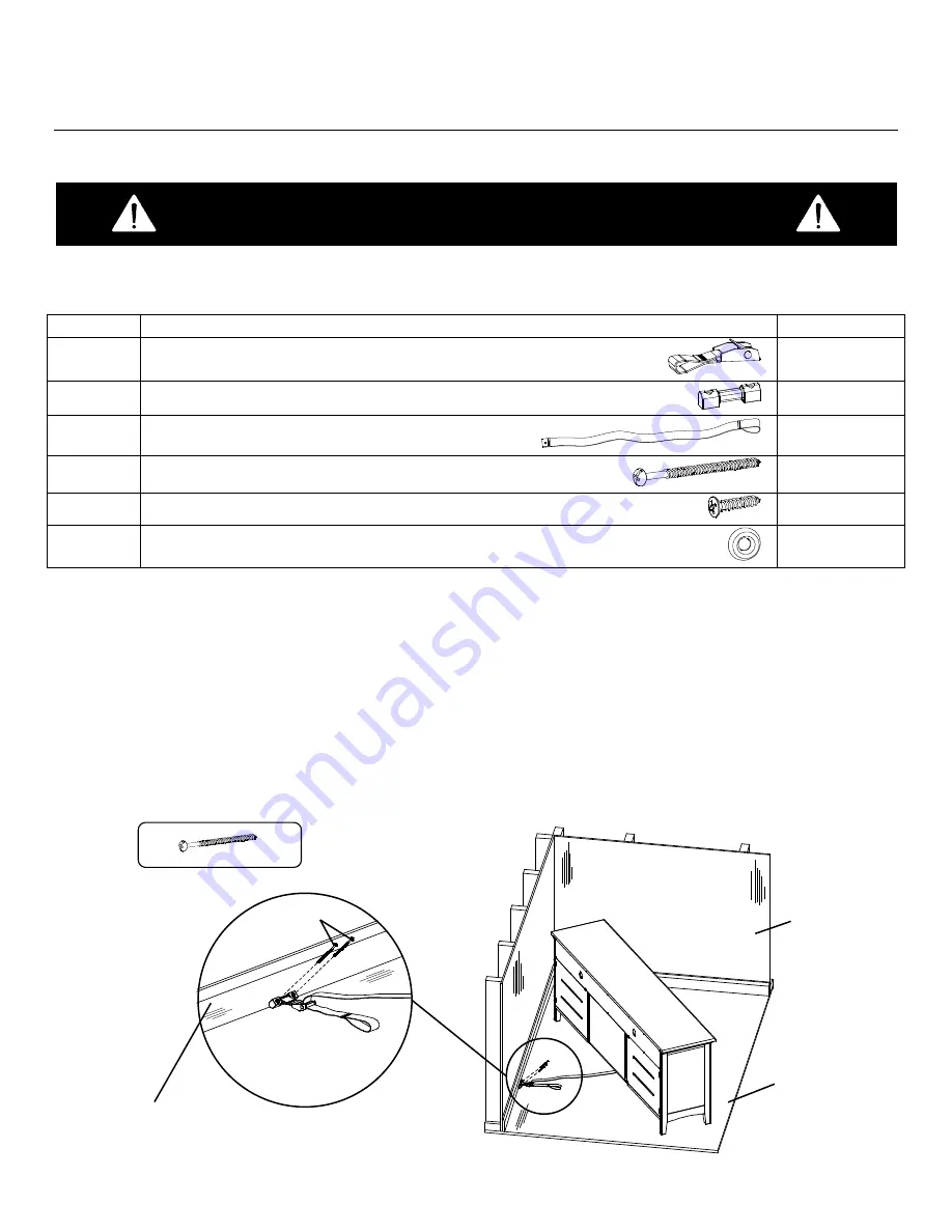 Whittier Wood Furniture McKenzie 2081GACa Assembly Instructions Manual Download Page 6