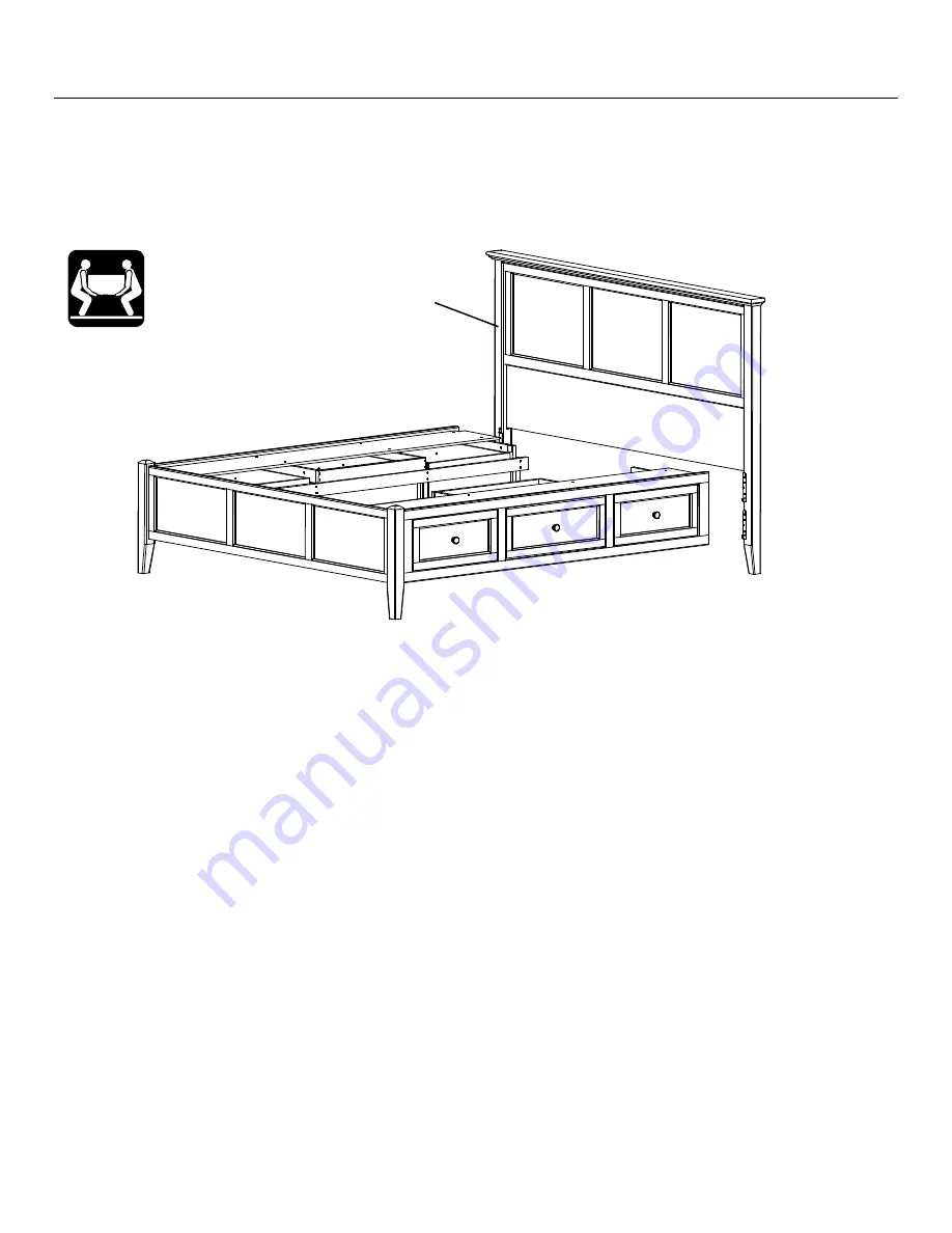 Whittier Wood Furniture McKenzie Full Storage Bed Скачать руководство пользователя страница 6