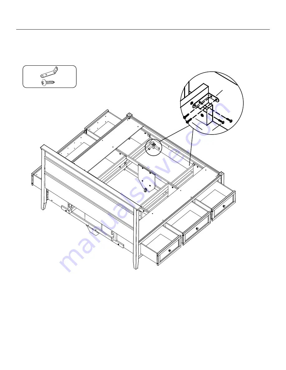 Whittier Wood Furniture McKenzie Full Storage Bed Assembly Instructions Manual Download Page 11