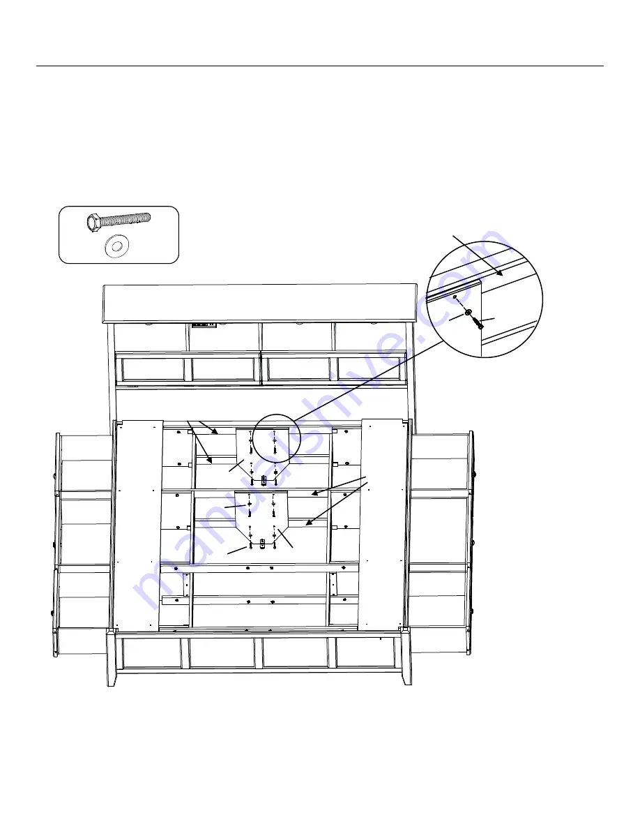 Whittier Wood Furniture McKenzie King Bookcase Storage Bed Скачать руководство пользователя страница 11