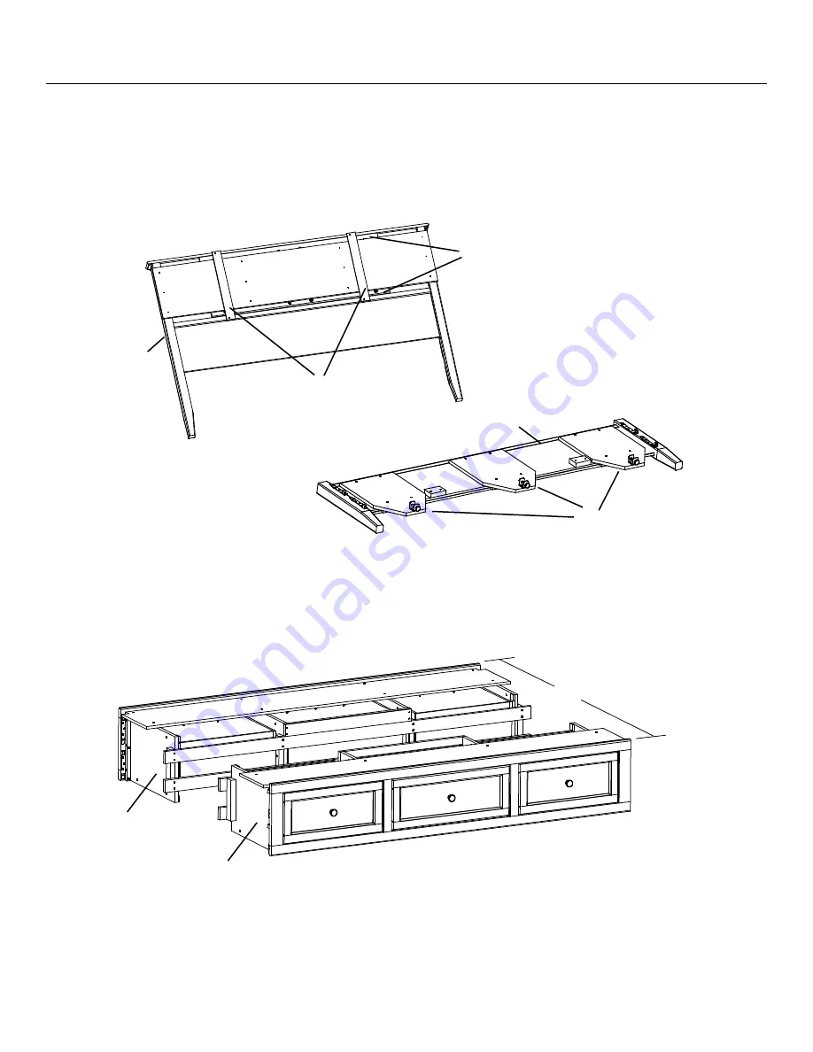 Whittier Wood Furniture McKenzie King Storage Bed Скачать руководство пользователя страница 4