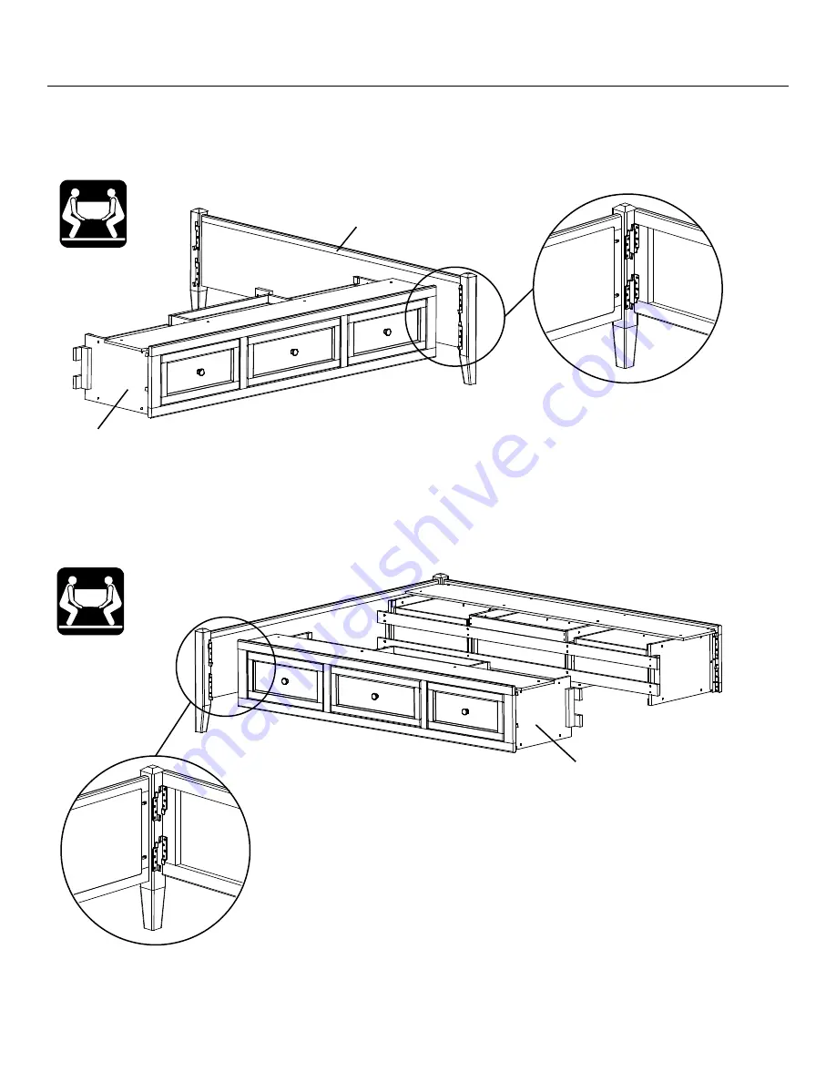 Whittier Wood Furniture McKenzie King Storage Bed Скачать руководство пользователя страница 5