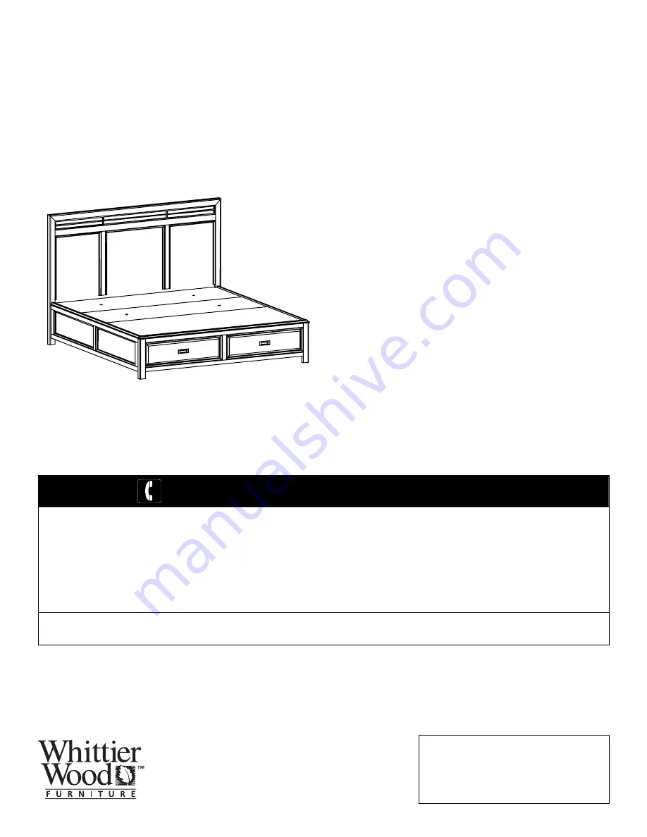 Whittier Wood Furniture Northgate 7142GDRC Assembly Instructions Manual Download Page 1