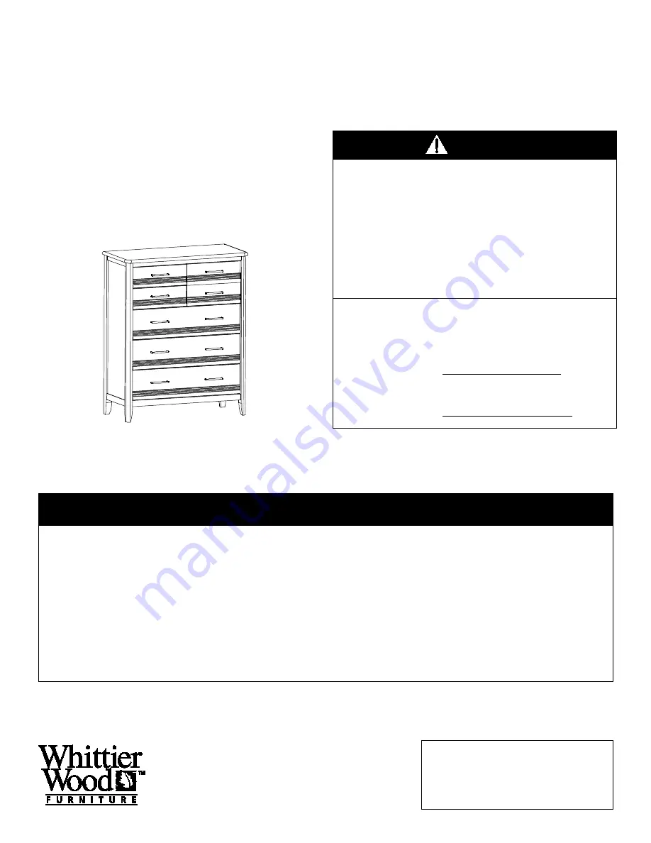 Whittier Wood Furniture Pacific 1136GSPe Скачать руководство пользователя страница 1