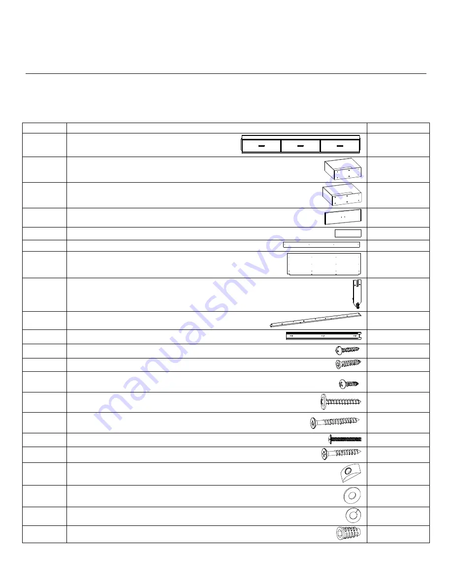 Whittier Wood Furniture Prairie City 1253AFDAO Assembly Instructions Manual Download Page 3