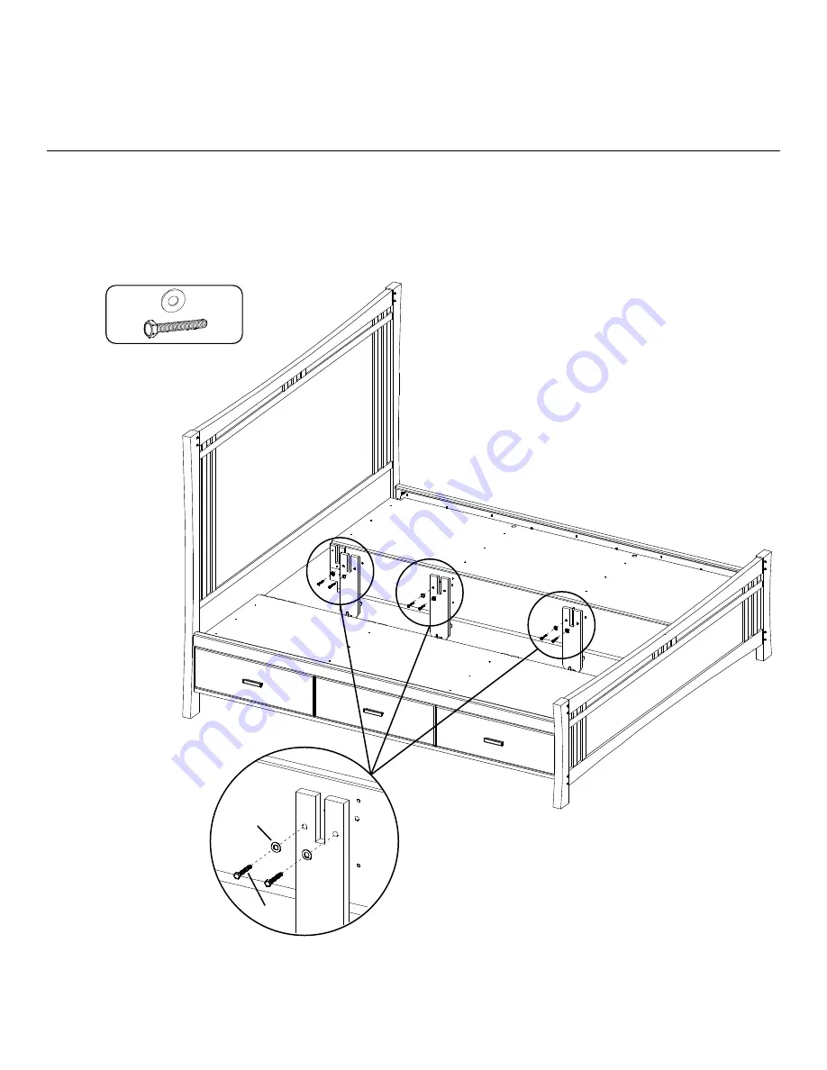 Whittier Wood Furniture Prairie City 1253AFDAO Assembly Instructions Manual Download Page 10