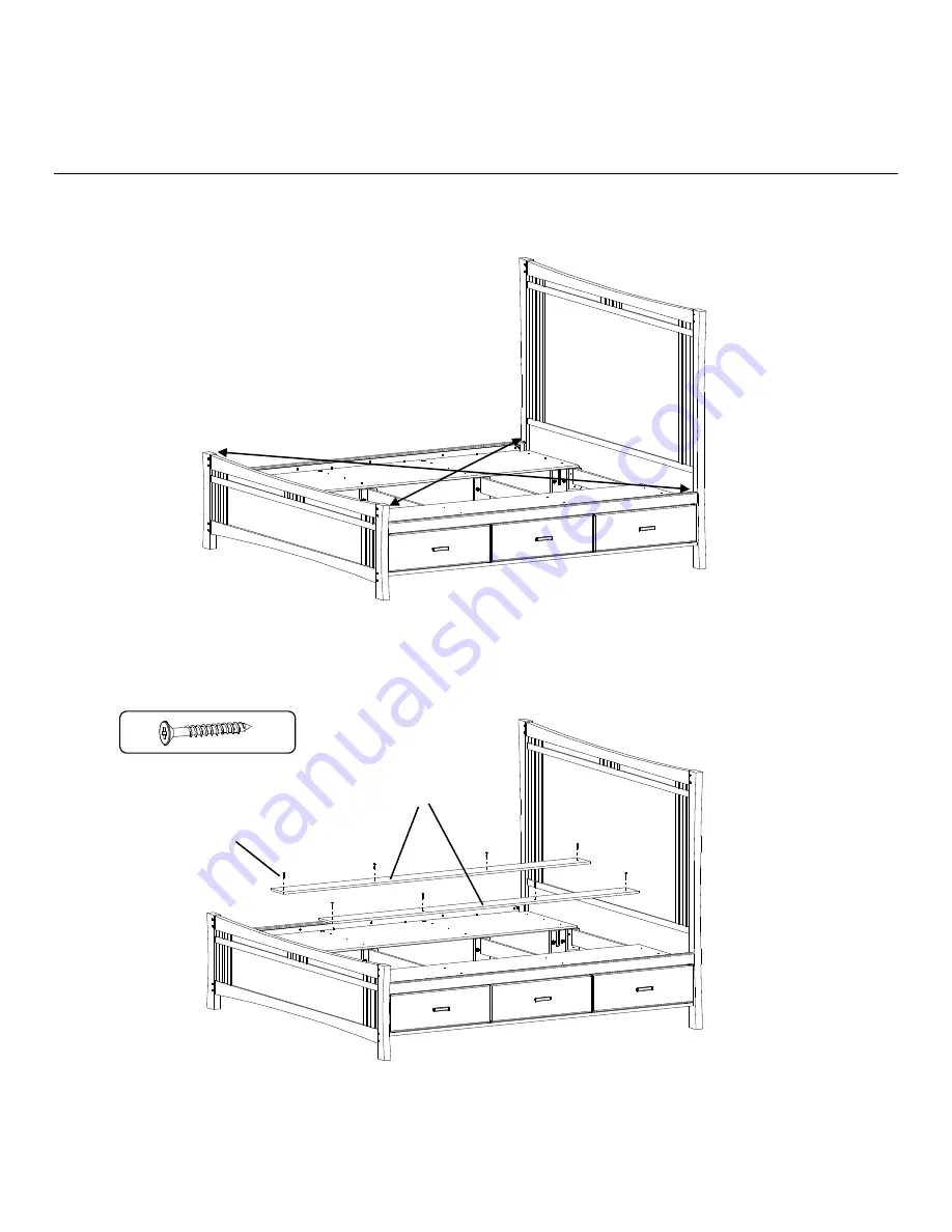 Whittier Wood Furniture Prairie City 1253AFDAO Assembly Instructions Manual Download Page 13