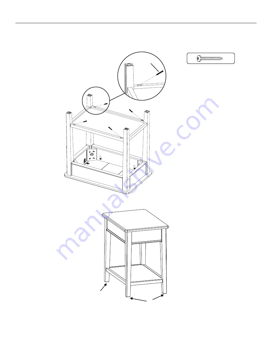 Whittier Wood Furniture Stayton 3450AFCAFa Assembly Instructions Download Page 5