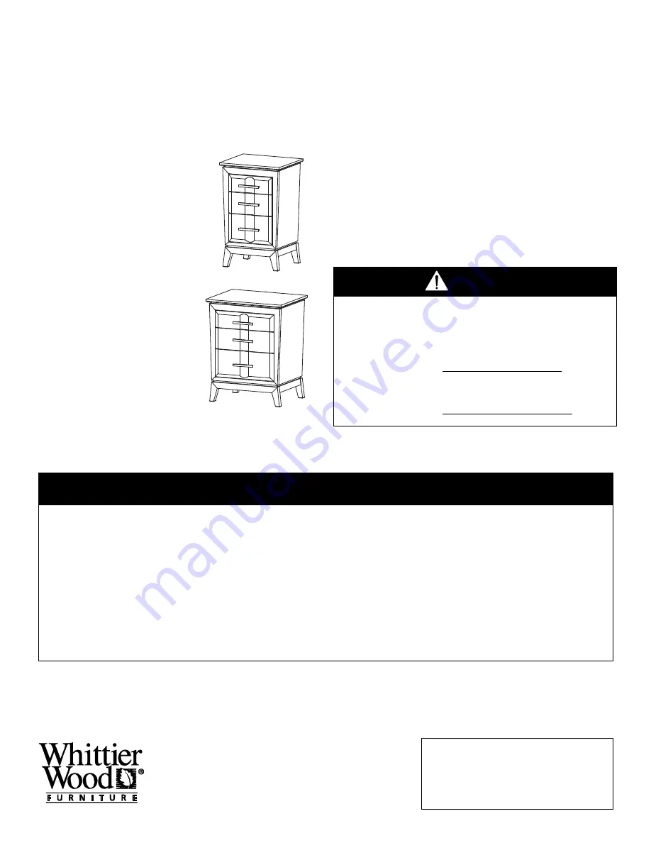 Whittier Wood 1116DUETc Assembly Instructions Download Page 1