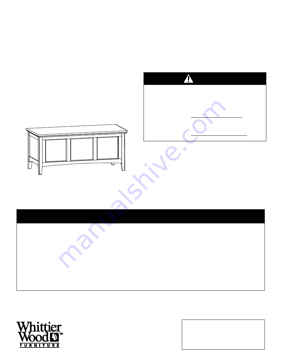 Whittier Wood 1125GACa Assembly Instructions Download Page 1