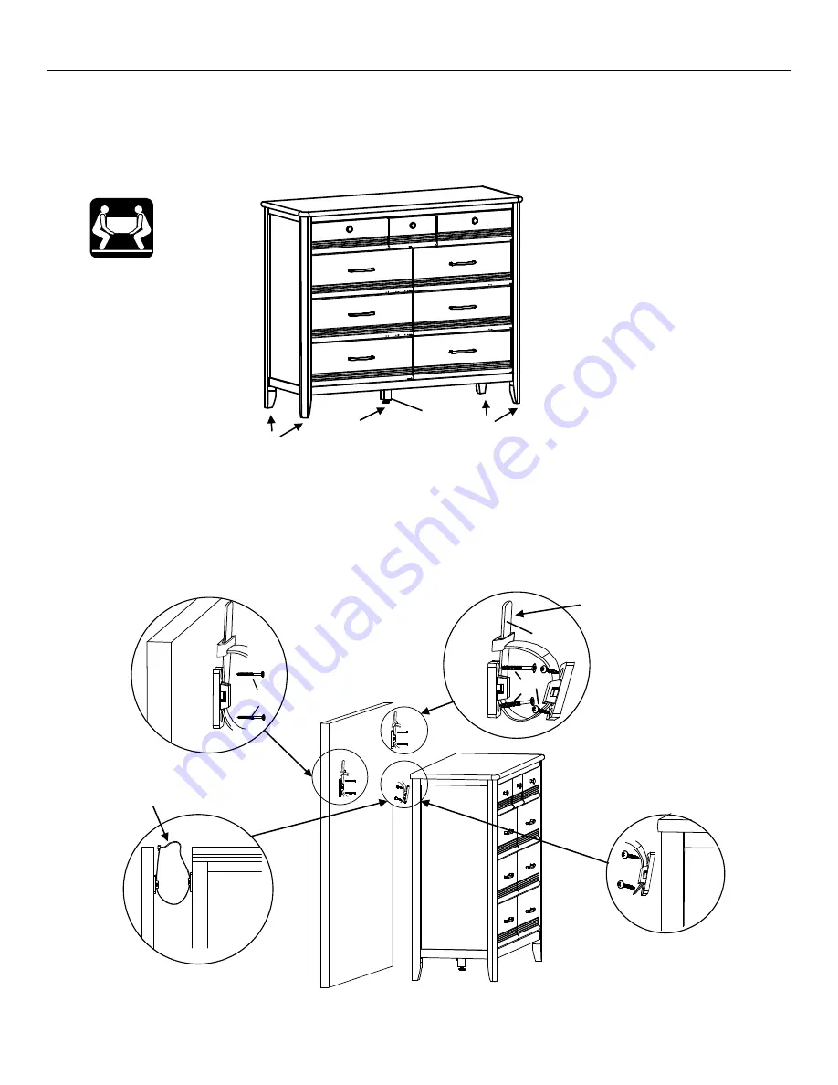 Whittier Wood 1137AFGSPd Assembly Instructions Download Page 4