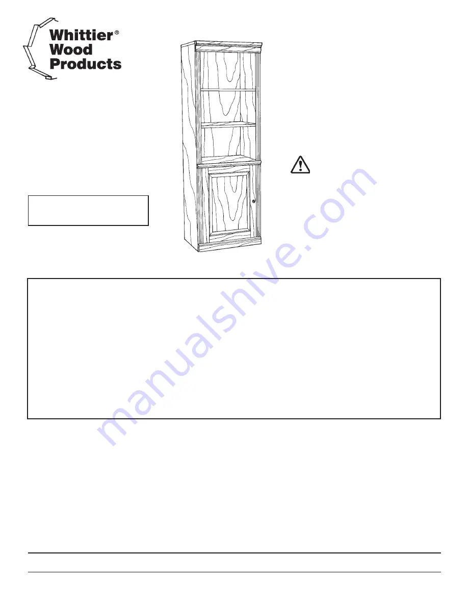 Whittier Wood 731W Instruction Sheet Download Page 1