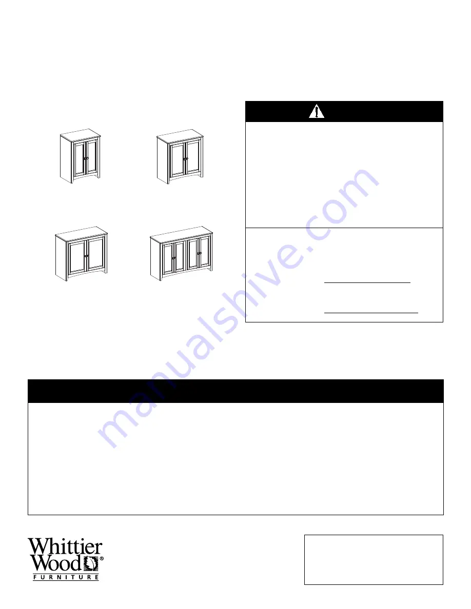 Whittier Wood McKenzie Alder 1613b Assembly Instructions Manual Download Page 1