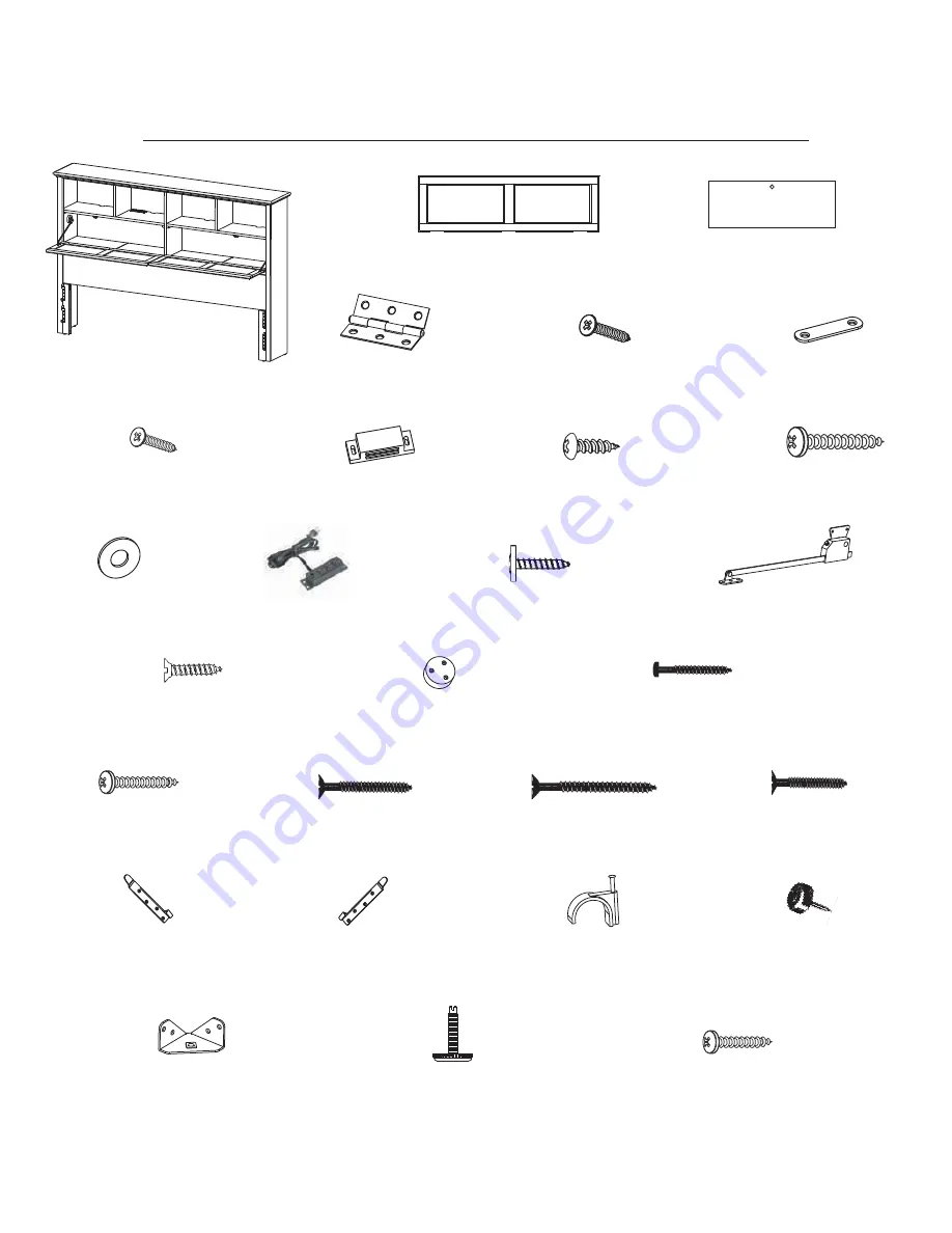 Whittier Wood McKenzie Bookcase King Headboard Assembly Instructions Download Page 2