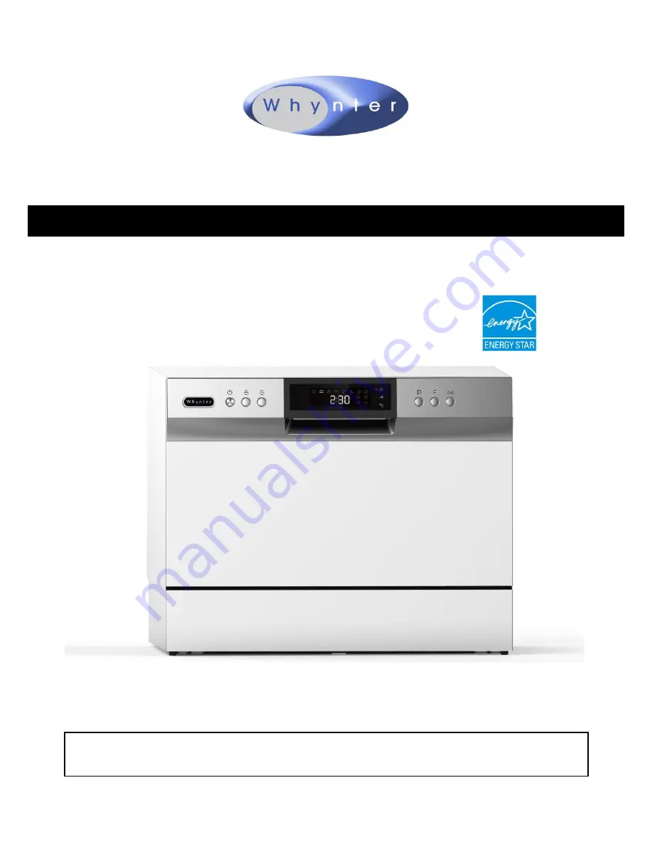 Whynter CDW-6831WES Скачать руководство пользователя страница 1