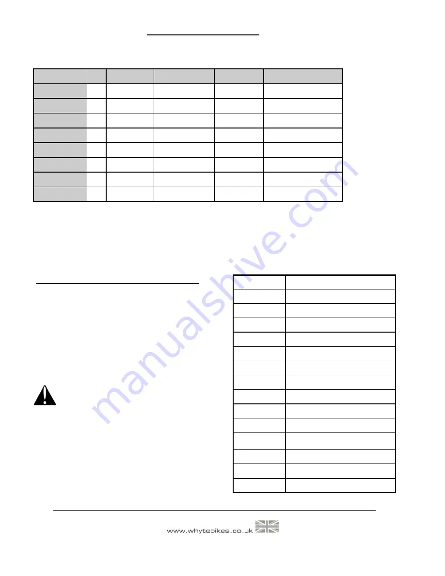 Whyte G-150 S SCR Supplementary Service Manual Download Page 8