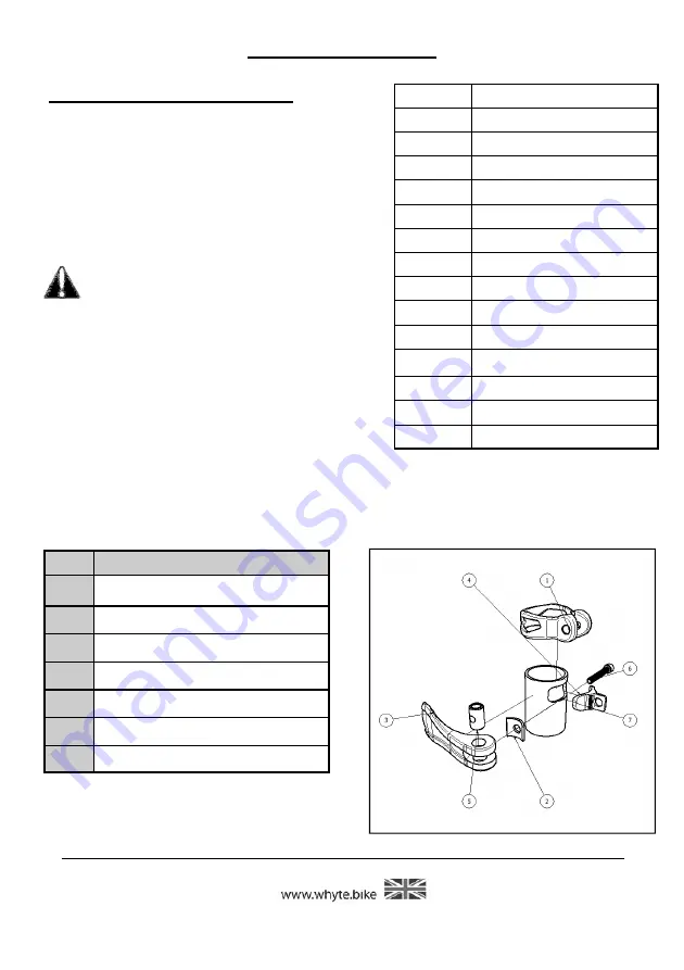 Whyte MTB Hardtail Series Supplementary Service Manual Download Page 5