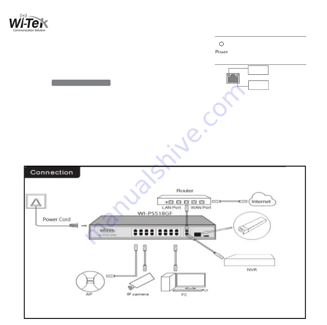 Wi-Tek WI-PS518GF Installation Manual Download Page 1