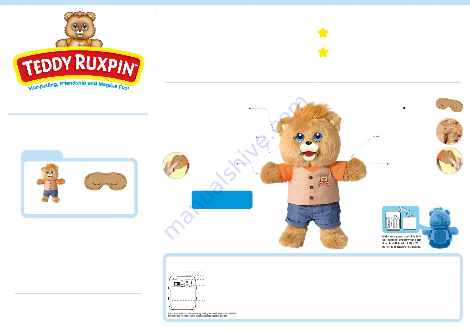 WICKED COOL TOYS Teddy Ruxpin Скачать руководство пользователя страница 1