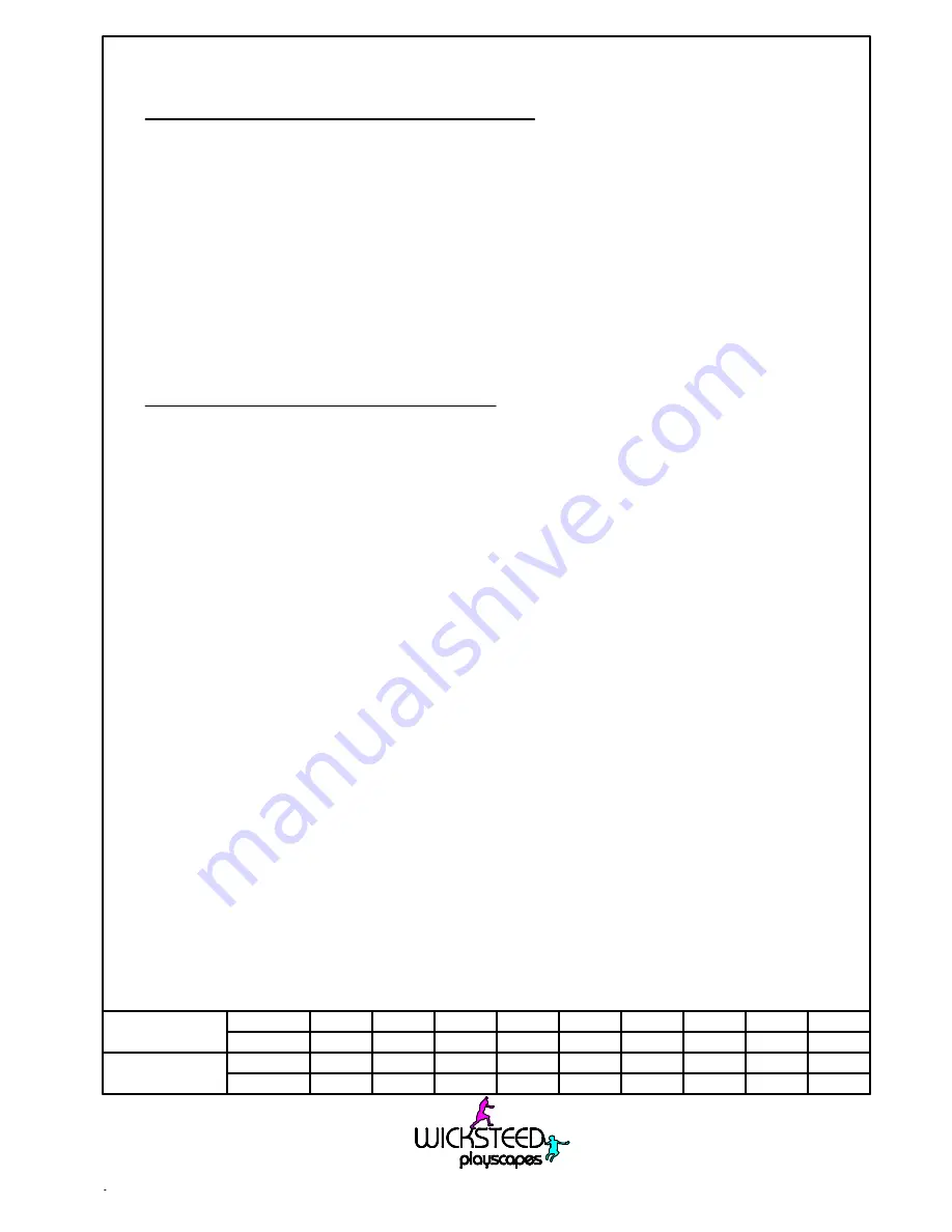 Wicksteed 6210-030 Installation Instructions Manual Download Page 8