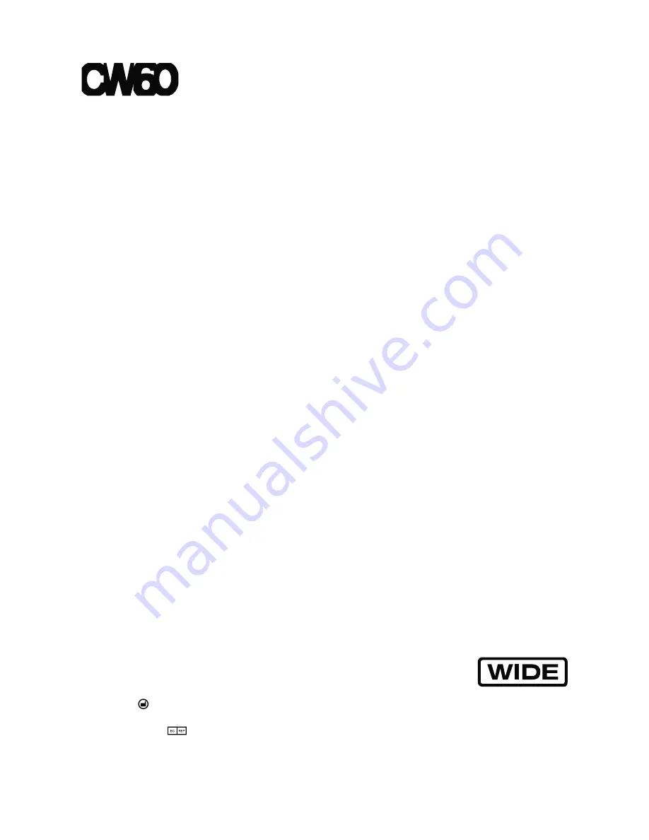 Wide CW60 User Manual Download Page 37