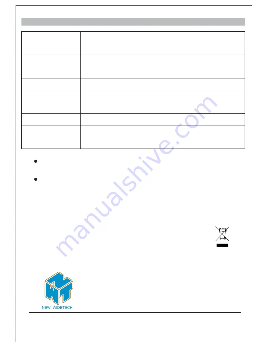 Widetech WDH-930ED User Manual Download Page 8