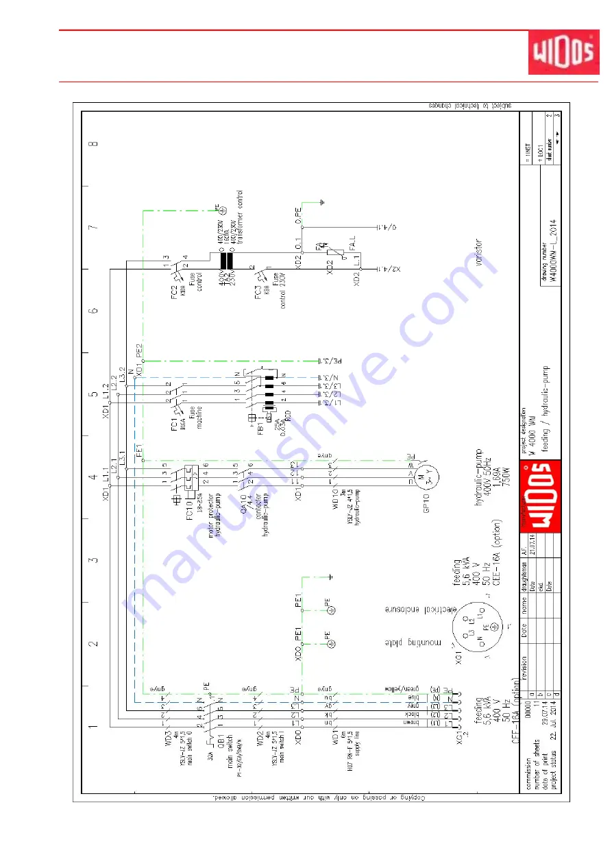 widos 4000 WM Скачать руководство пользователя страница 77