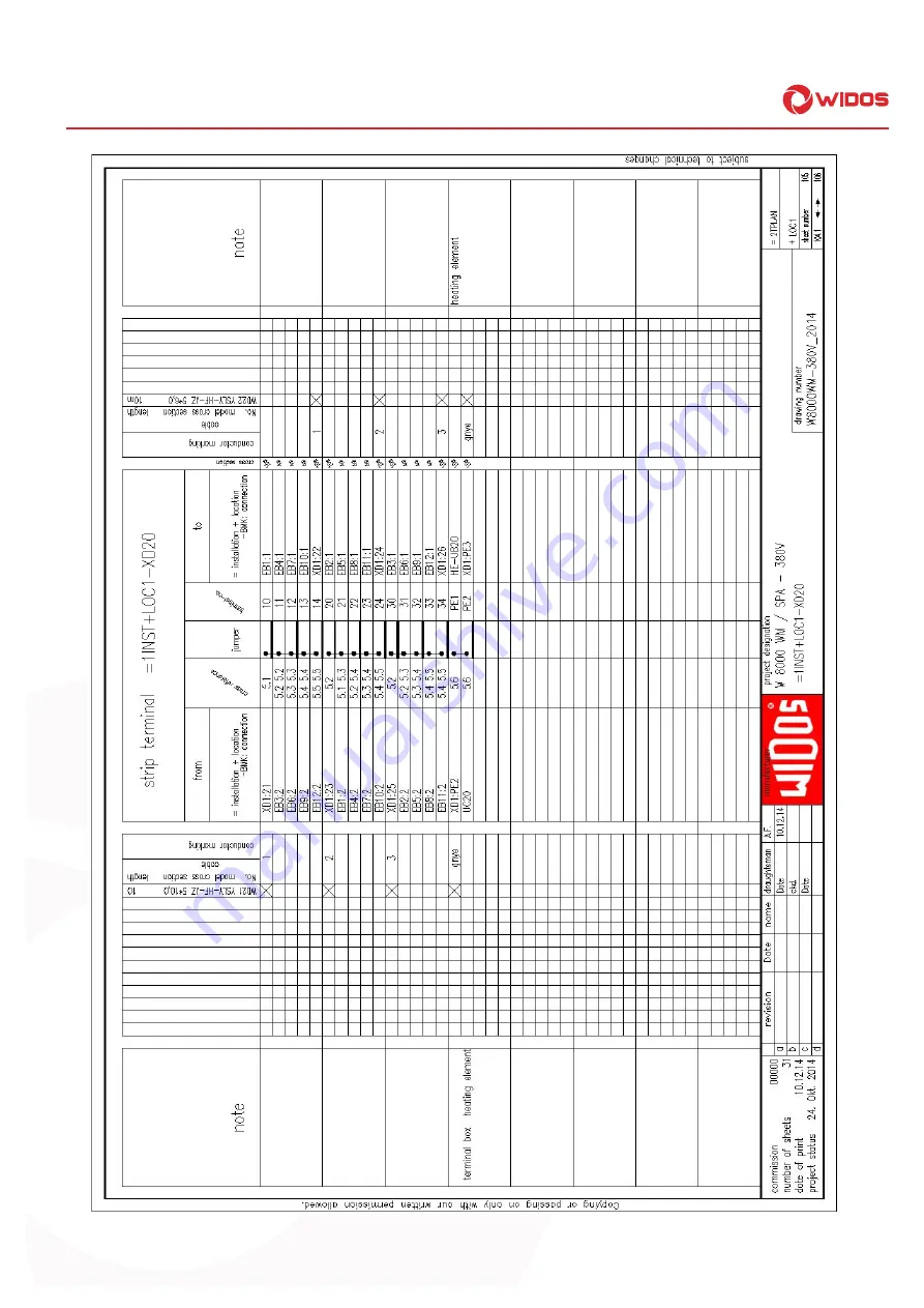 widos 8000 WM SPA Working Instructions Translation Download Page 110