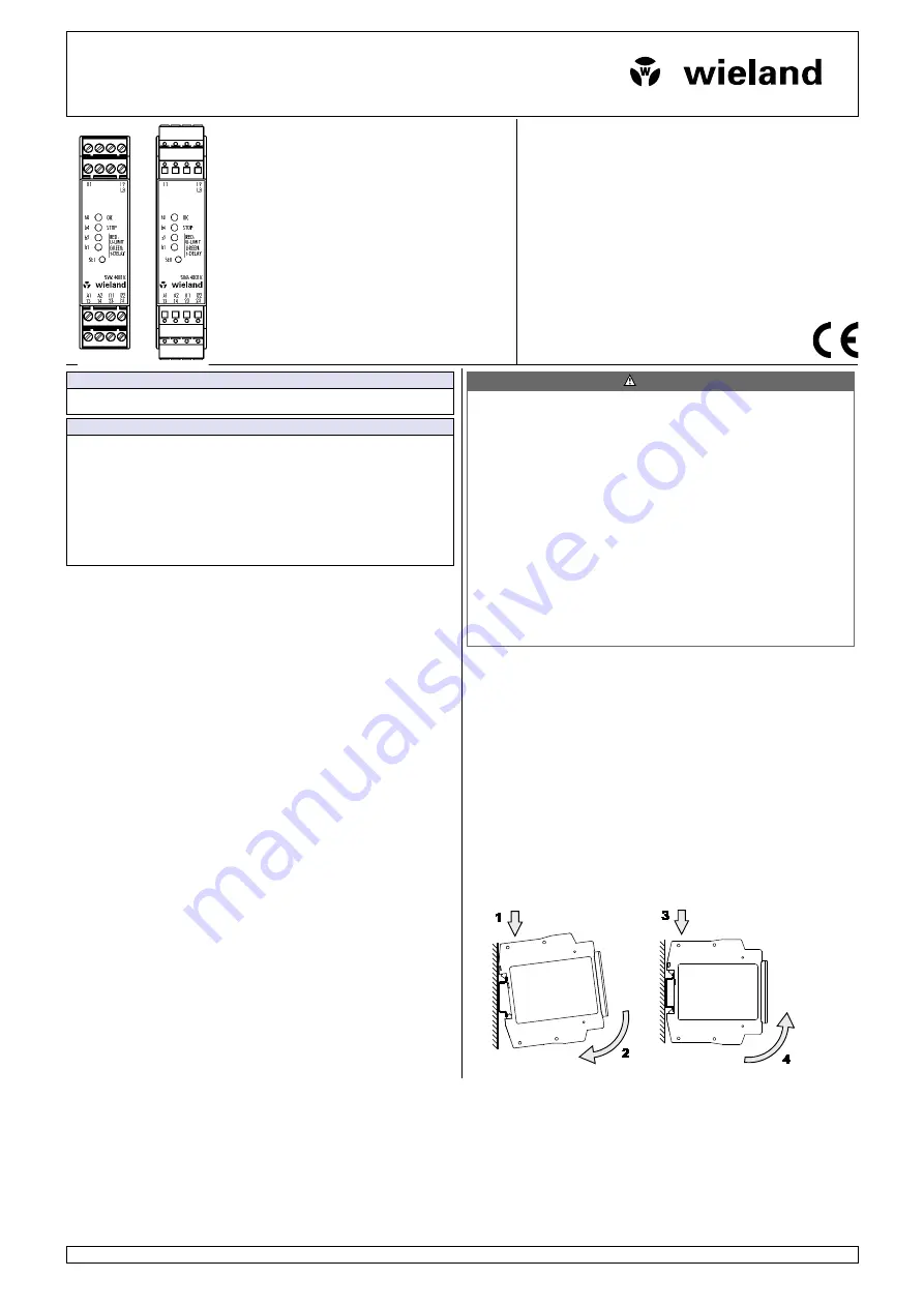 Wieland SVM 4001K-A Operating Instruction Download Page 5