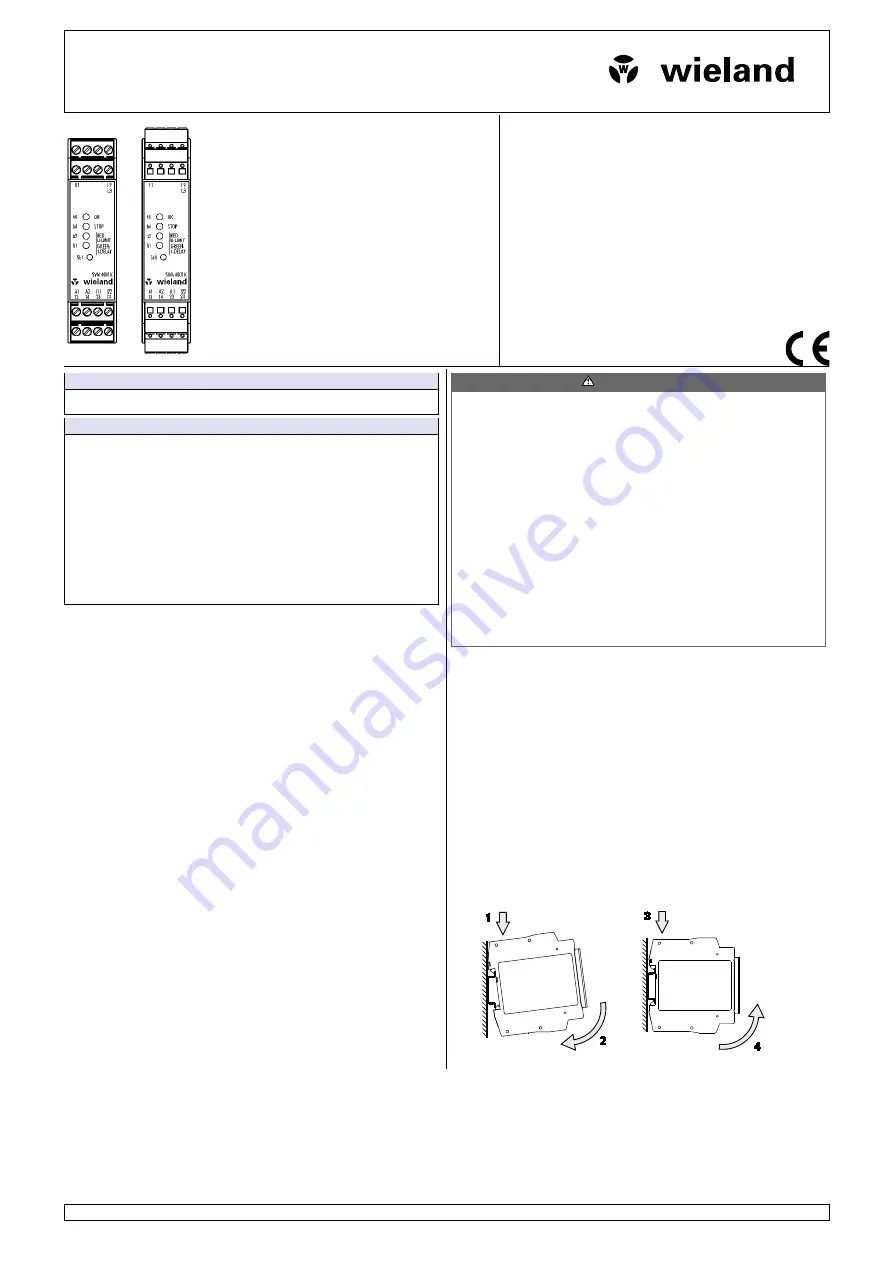 Wieland SVM 4001K-A Operating Instruction Download Page 9