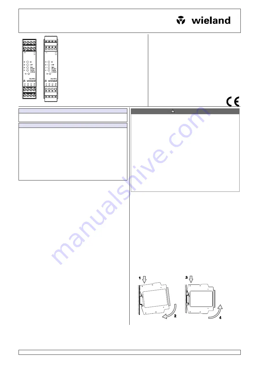 Wieland SVM 4001K-A Operating Instruction Download Page 17