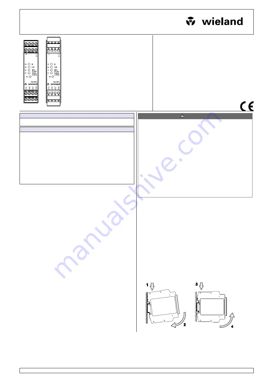 Wieland SVM 4001K-A Operating Instruction Download Page 21