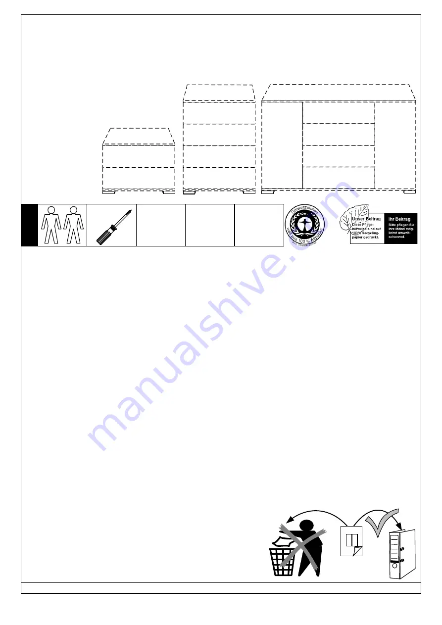 WIEMANN Amato Bedside Table 991633 Assembly Instructions Download Page 1