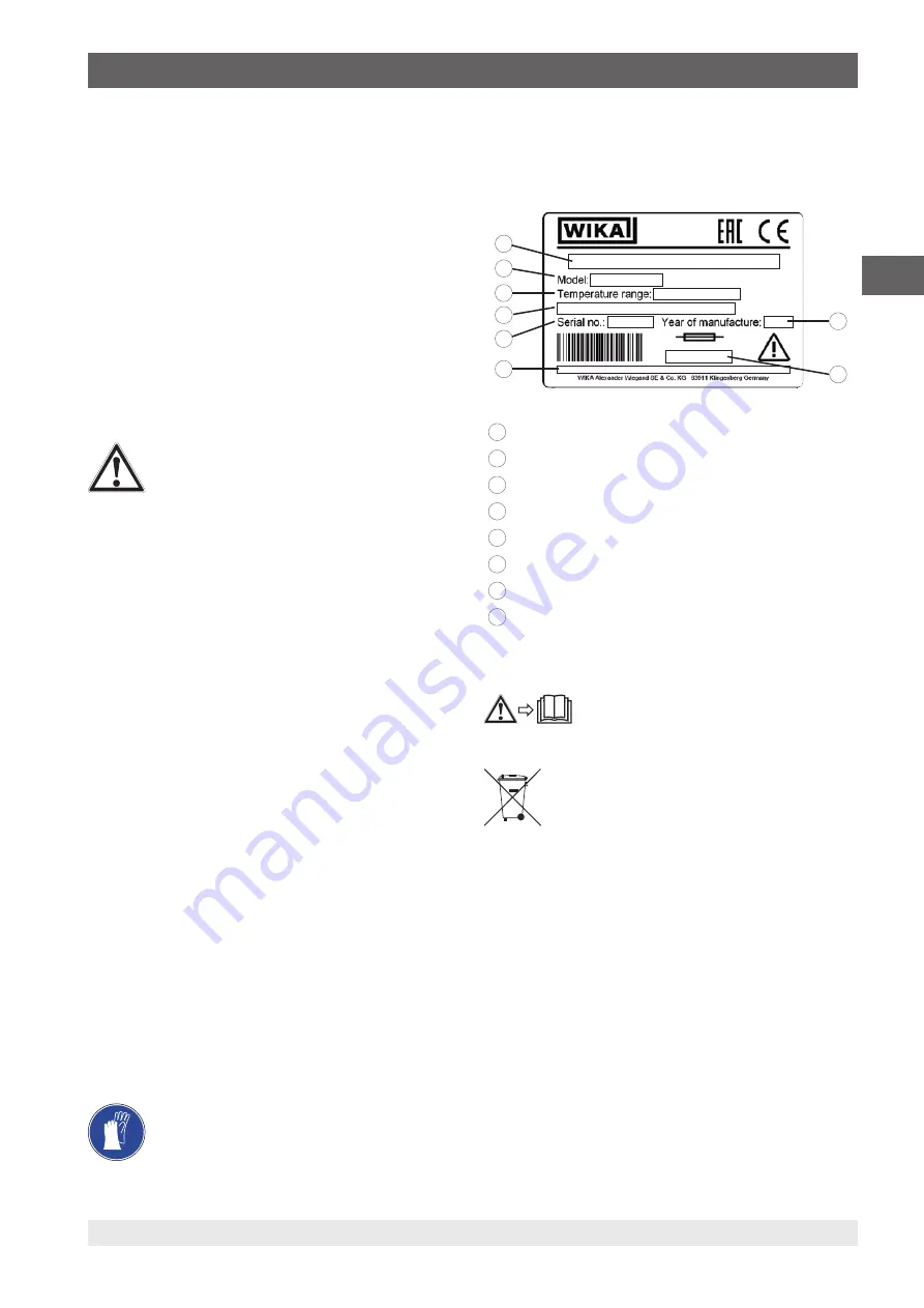 WIKA CTD9100-1100 Operating Instructions Manual Download Page 27