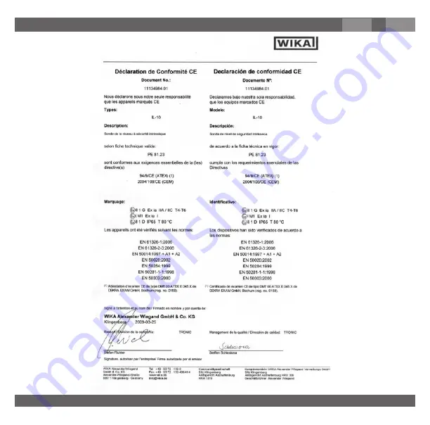 WIKA IL-10 Скачать руководство пользователя страница 31