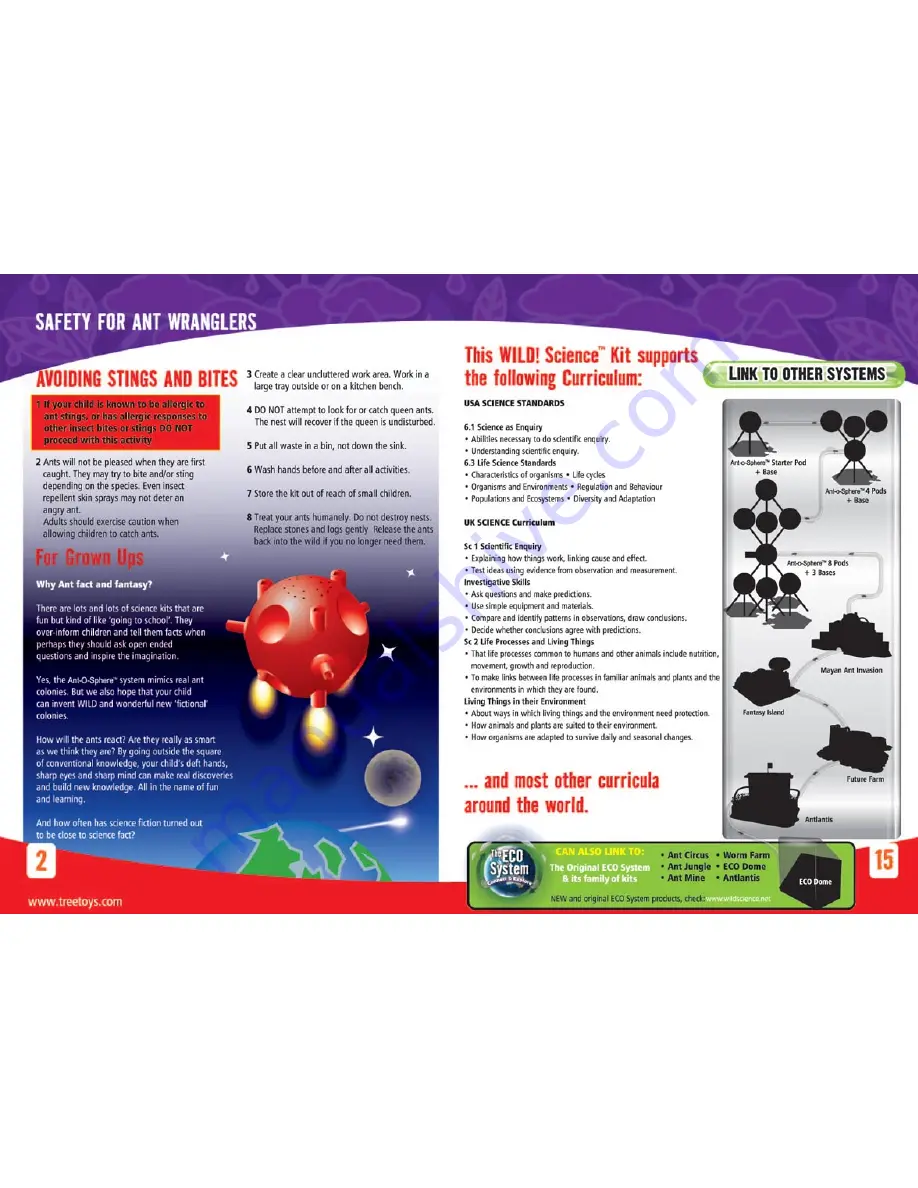 Wild Science Ant-O-Sphere 4 pods Instructions Manual Download Page 2