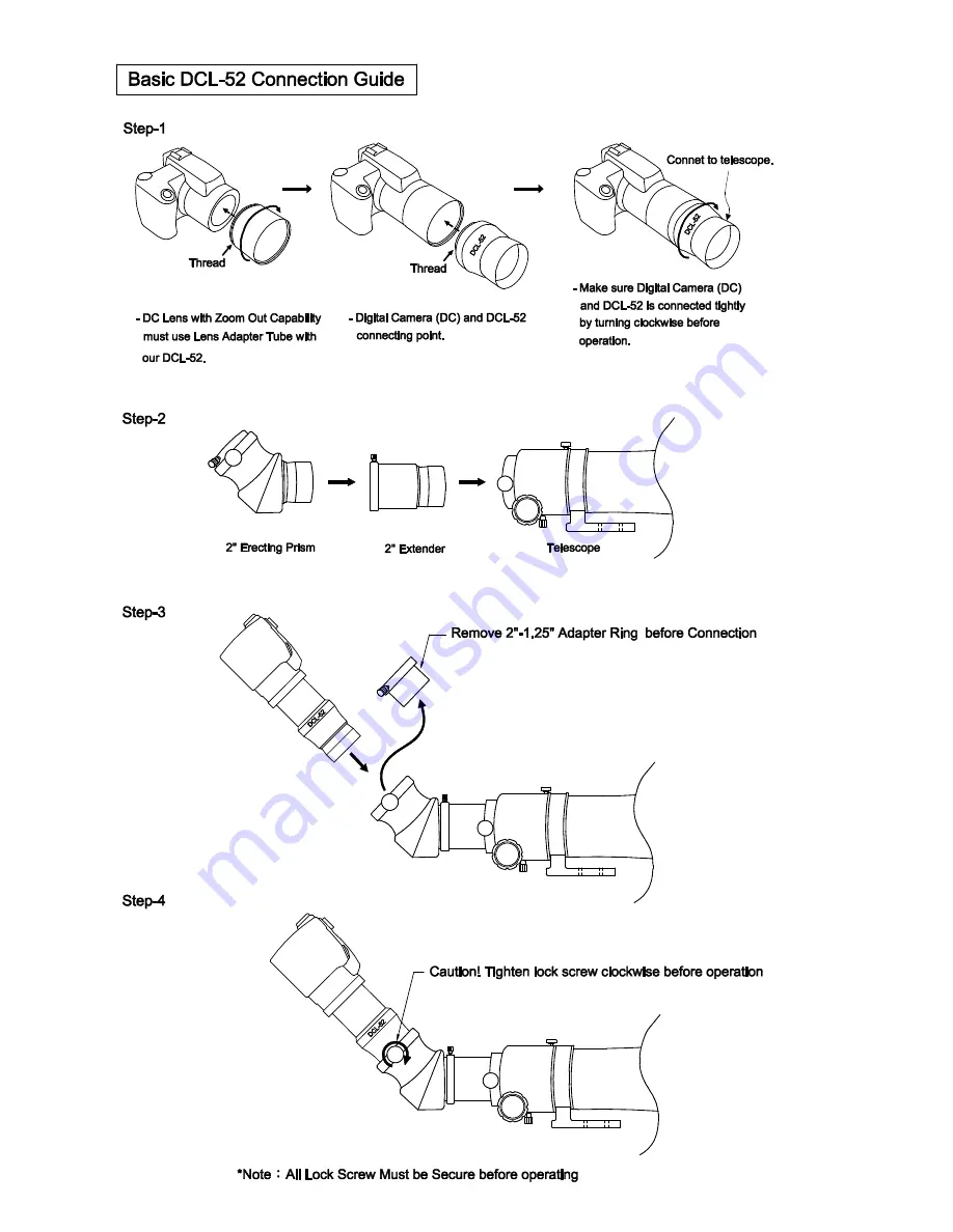 William Optics DCL-52 Connection Manual Download Page 1