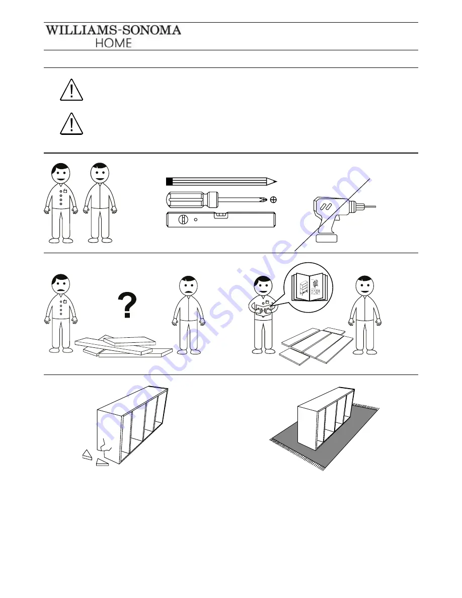 Williams-Sonoma MODERN SLEIGH BED Assembly Instructions Download Page 2