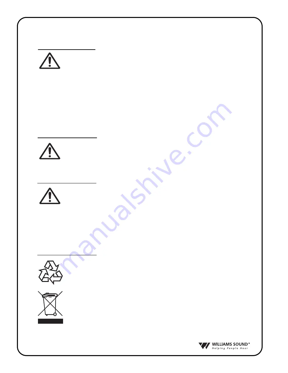 Williams Sound Sound Plus WIR SYS 1 Installation Manual & User Manual Download Page 12