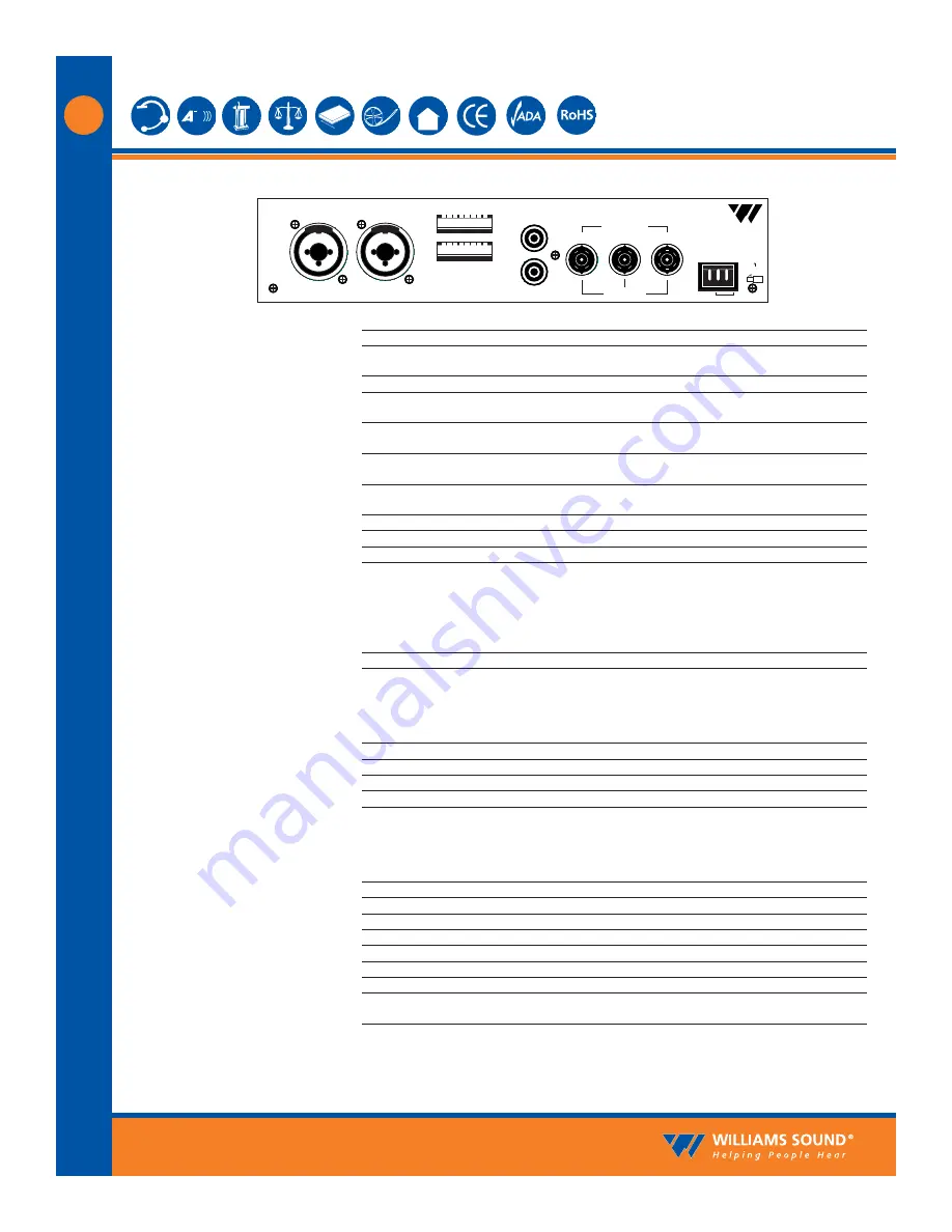 Williams Sound SoundPlus Basic Courtroom System WIR SYS 1 Specification Sheet Download Page 2