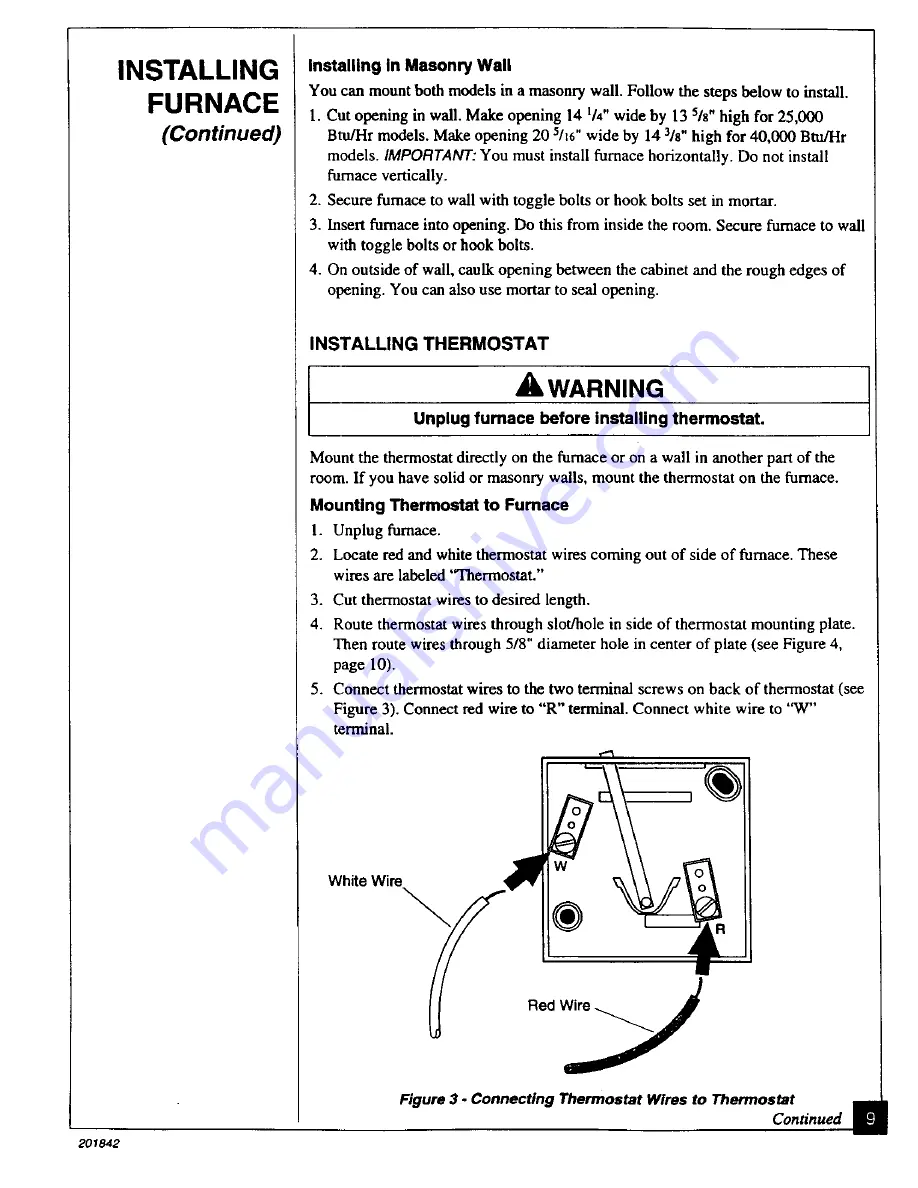 Williams 2503532 Owner'S Operation And Installation Manual Download Page 9